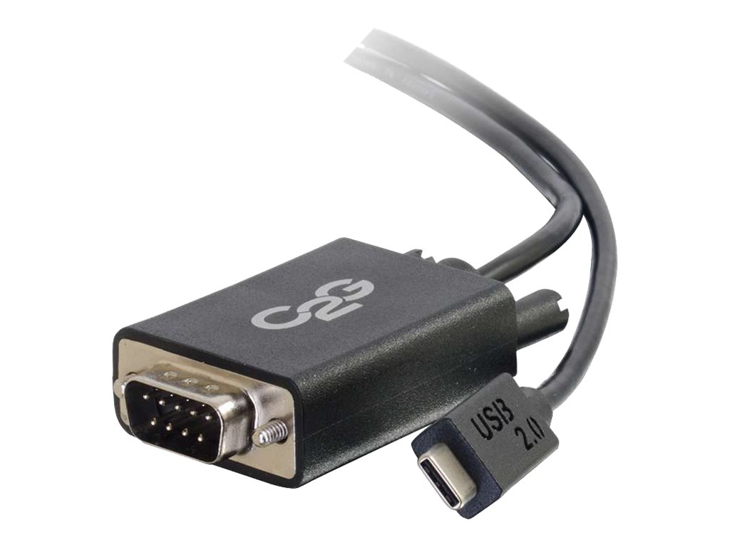 C2G USB 2.0 USB C to DB9 Serial RS232 Adapter Cable Black - Kabel USB  seriell - DB-9 (M)