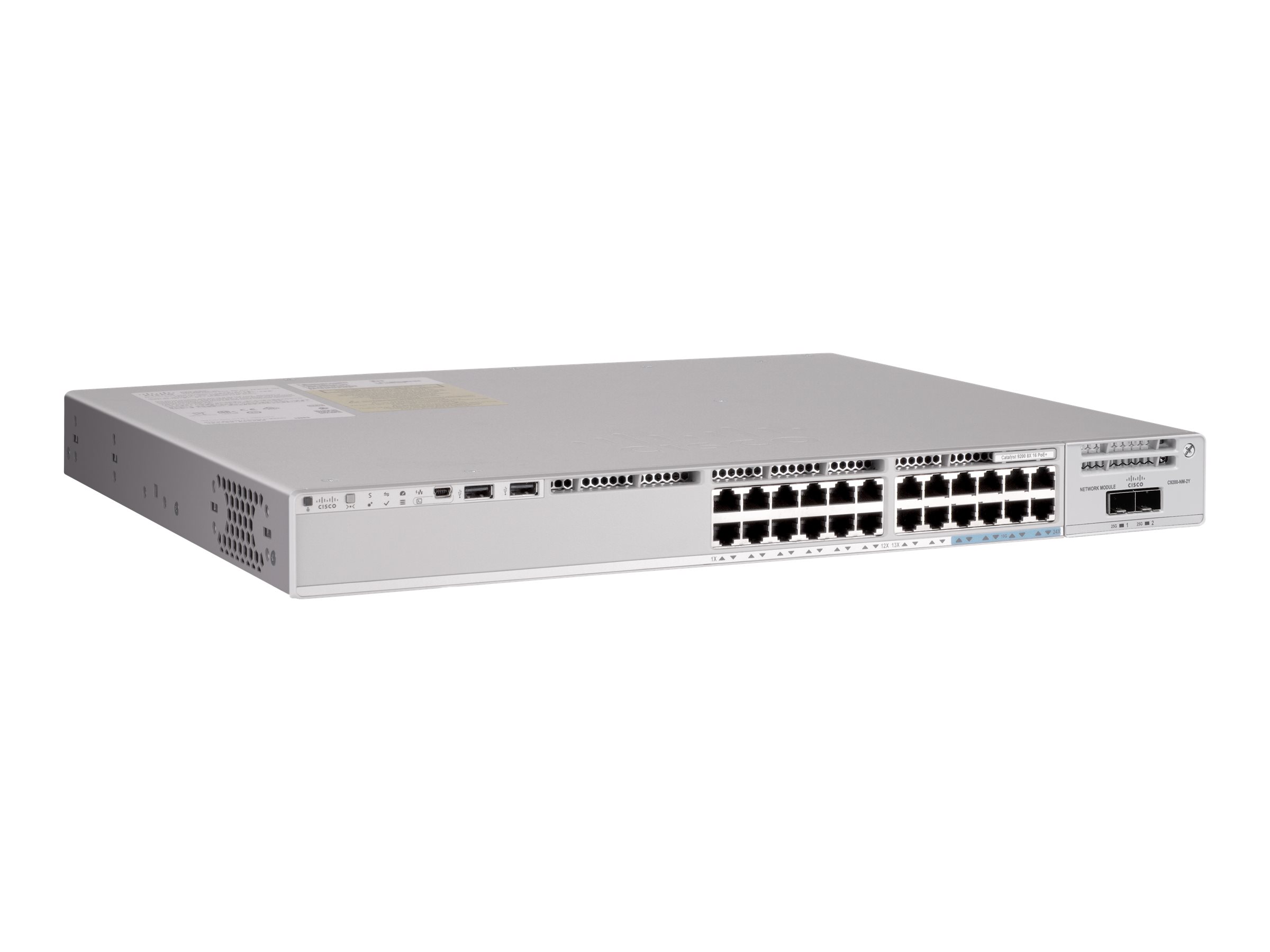 Cisco Catalyst 9200L - Network Advantage - Switch - L3 - managed - 8 x 10010002.5G5G10GBase-T + 16 x 101001000 (PoE+)