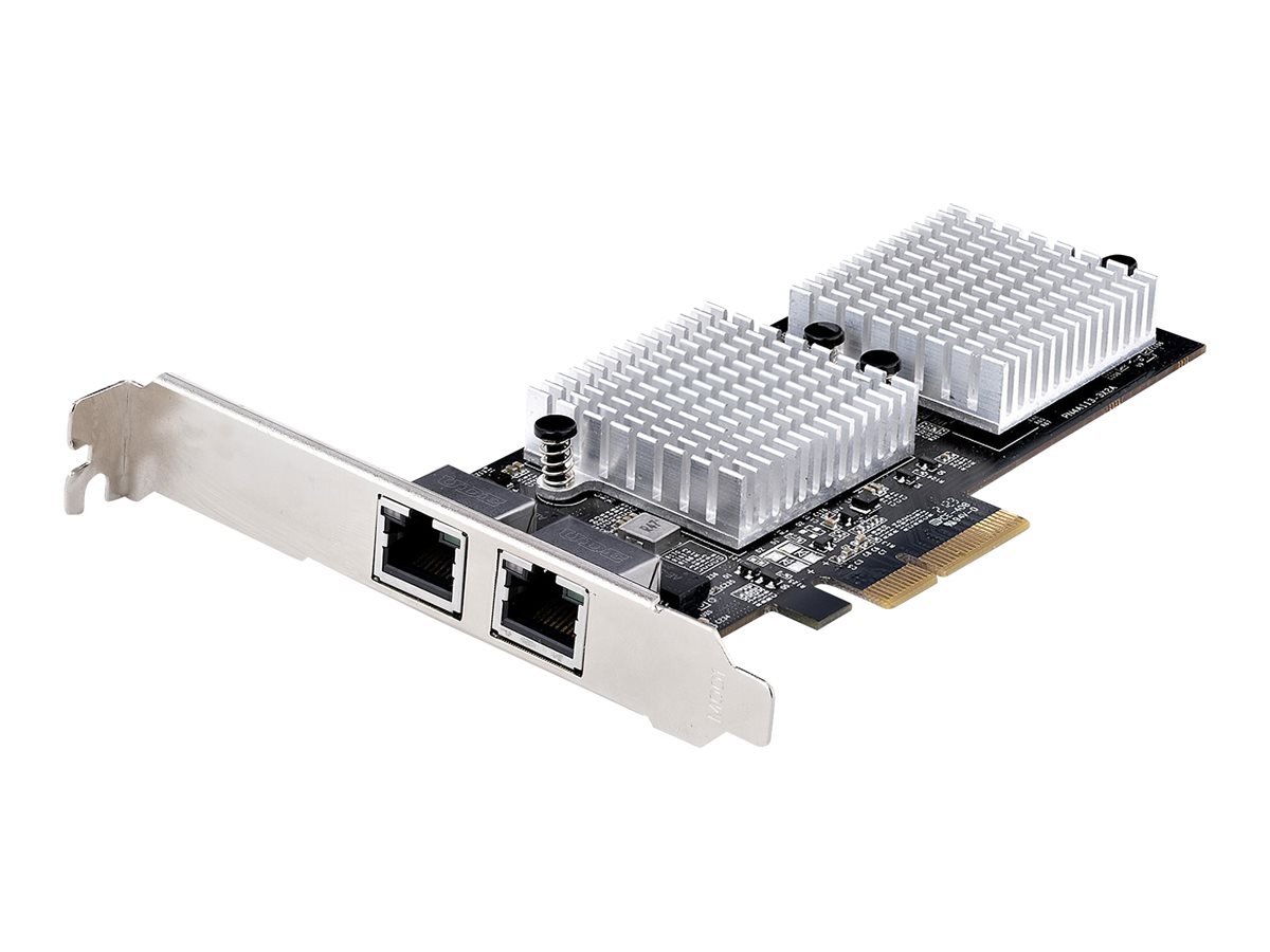 StarTech.com 2-Port 10Gbps PCIe Network Adapter Card, Network Card for PCsServers, Full-HeightLow-Profile PCIe Ethernet Card wJumbo Frames, NICLAN Interface Card - Marvell AQC113CS Chipset, PXE Boot (ST10GSPEXNDP2)