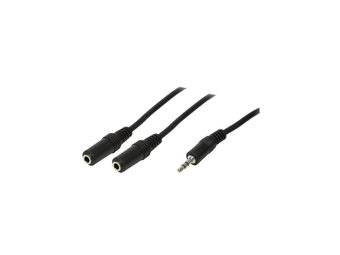 LogiLink Audio-Splitter - mini-phone stereo 3.5 mm weiblich zu mini-phone stereo 3.5 mm männlich