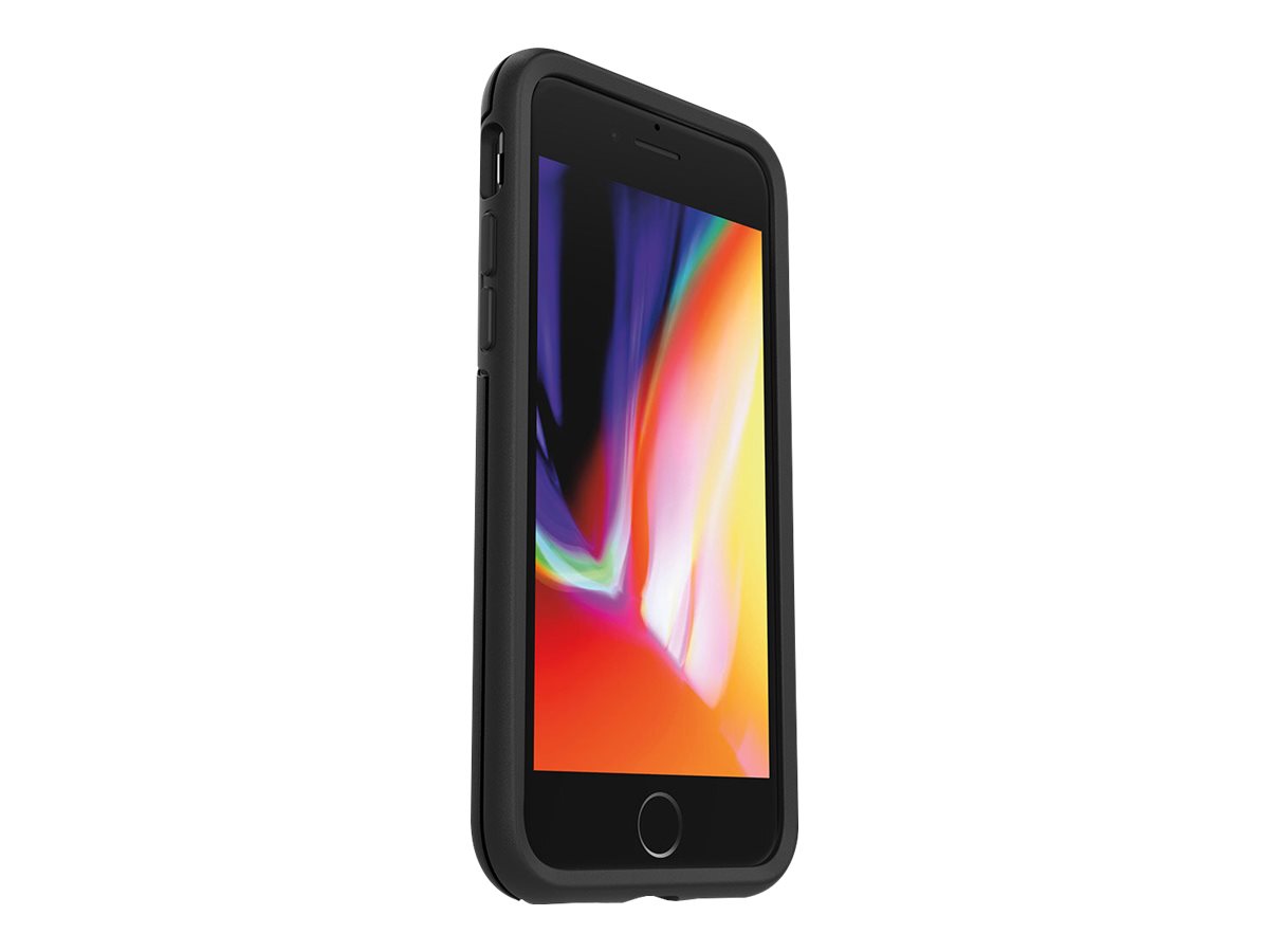 OtterBox Symmetry Series - Pro Pack - hintere Abdeckung für Mobiltelefon - Polycarbonat, Kunstfaser - Schwarz - für Apple iPhone 7, 8, SE (2. Generation)