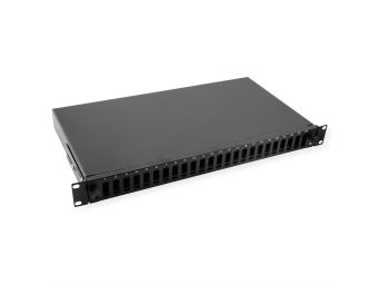 VALUE 19-Spleißbox leer 1 HE 24x SC DX LC 4-fach ausziehbar
