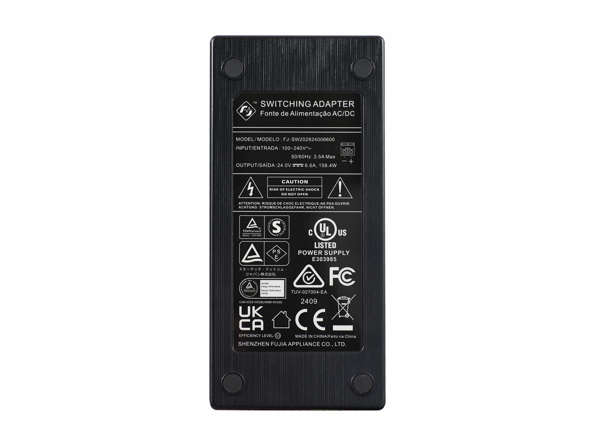 StarTech.com 160W Universal DC Power Adapter (24V6.6A)