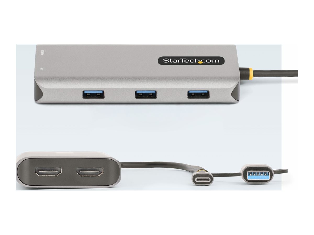 StarTech.com USB-A & USB-C Multiport Adapter, 2x HDMI (4K1080p)