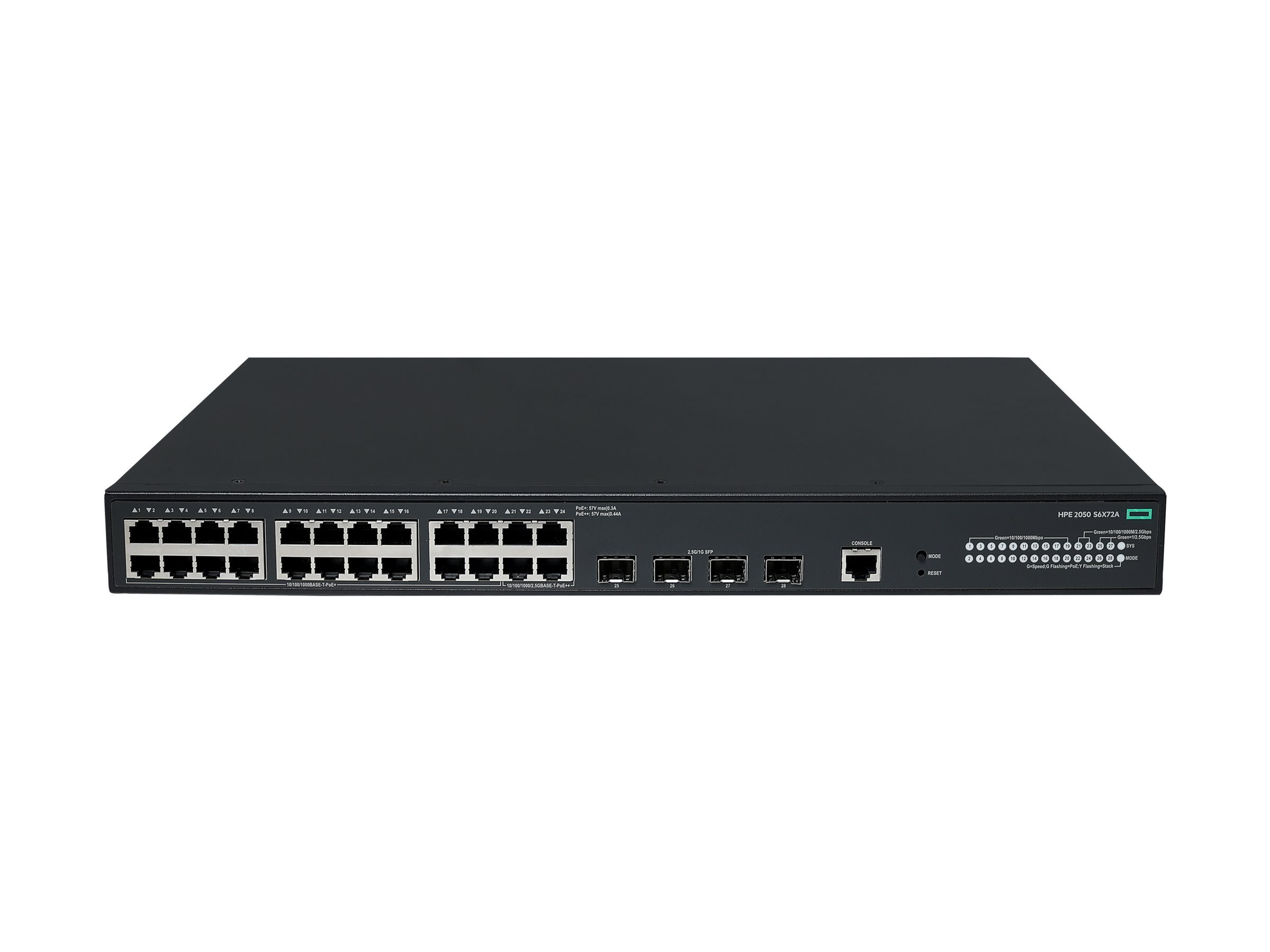 HPE Networking Comware 5050EI 20p 101001000BT PoE+ 4p SmtRt 12.5GbE PoE++ 4p SFP 1G2.5G - Switch - managed - 20 x 101001000Base-T (PoE+)