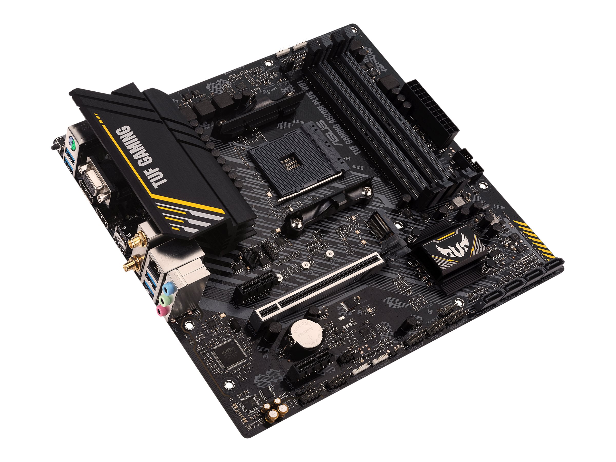 ASUS TUF GAMING A520M-PLUS WIFI - Motherboard - micro ATX - Socket AM4 - AMD A520 Chipsatz - USB 3.2 Gen 1 - Gigabit LAN, Wi-Fi, Bluetooth - Onboard-Grafik (CPU erforderlich)
