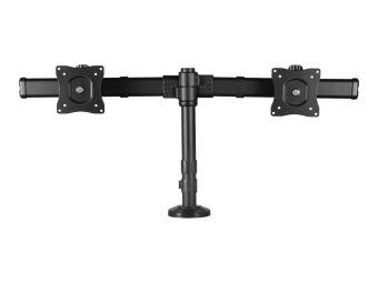 StarTech.com Dual-Monitor-Arm Halterung - Für bis zu 27-Zoll-Monitore - Flaches Design - Tischhalterung oder Tüllenloch-Monitorhalterung - Aufstellung - für 2 Monitore - Kunststoff, Aluminium, Stahl - Schwarz - Bildschirmgröße 33-68.6 cm (13"-27")