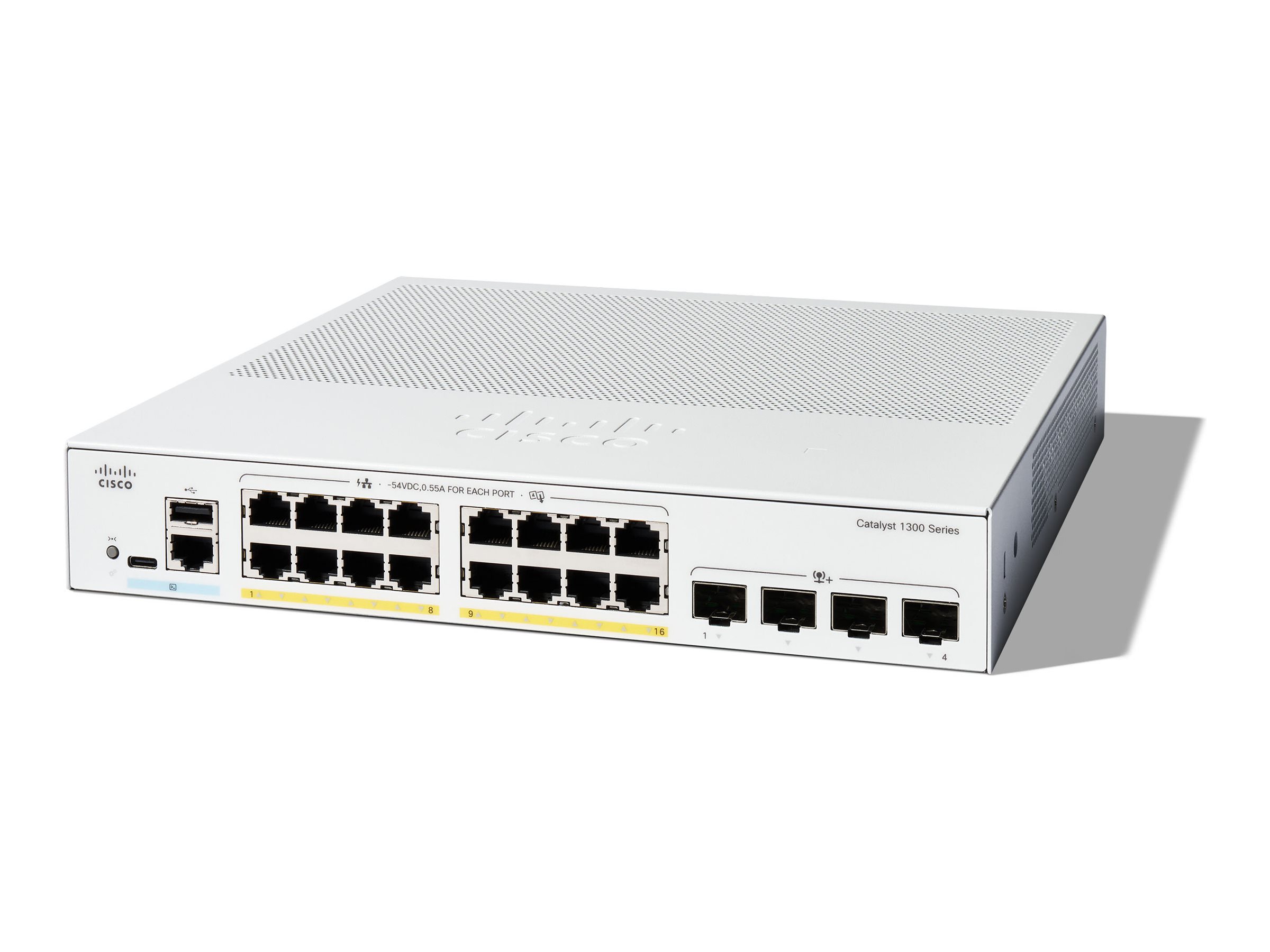 Cisco Catalyst 1300-16P-4X - Switch - L3 - managed - 16 x 101001000 (PoE+)