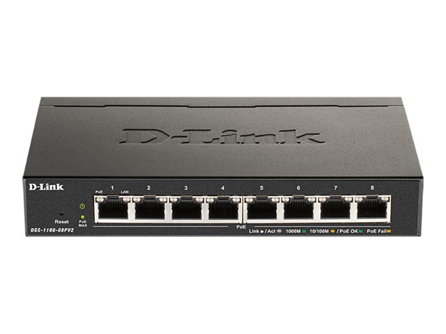 D-Link DGS 1100-08PV2 - Switch - Smart - 8 x 101001000 (PoE)