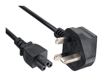 InLine Netzkabel für Notebook - England - 3pol Kupplung - 2m