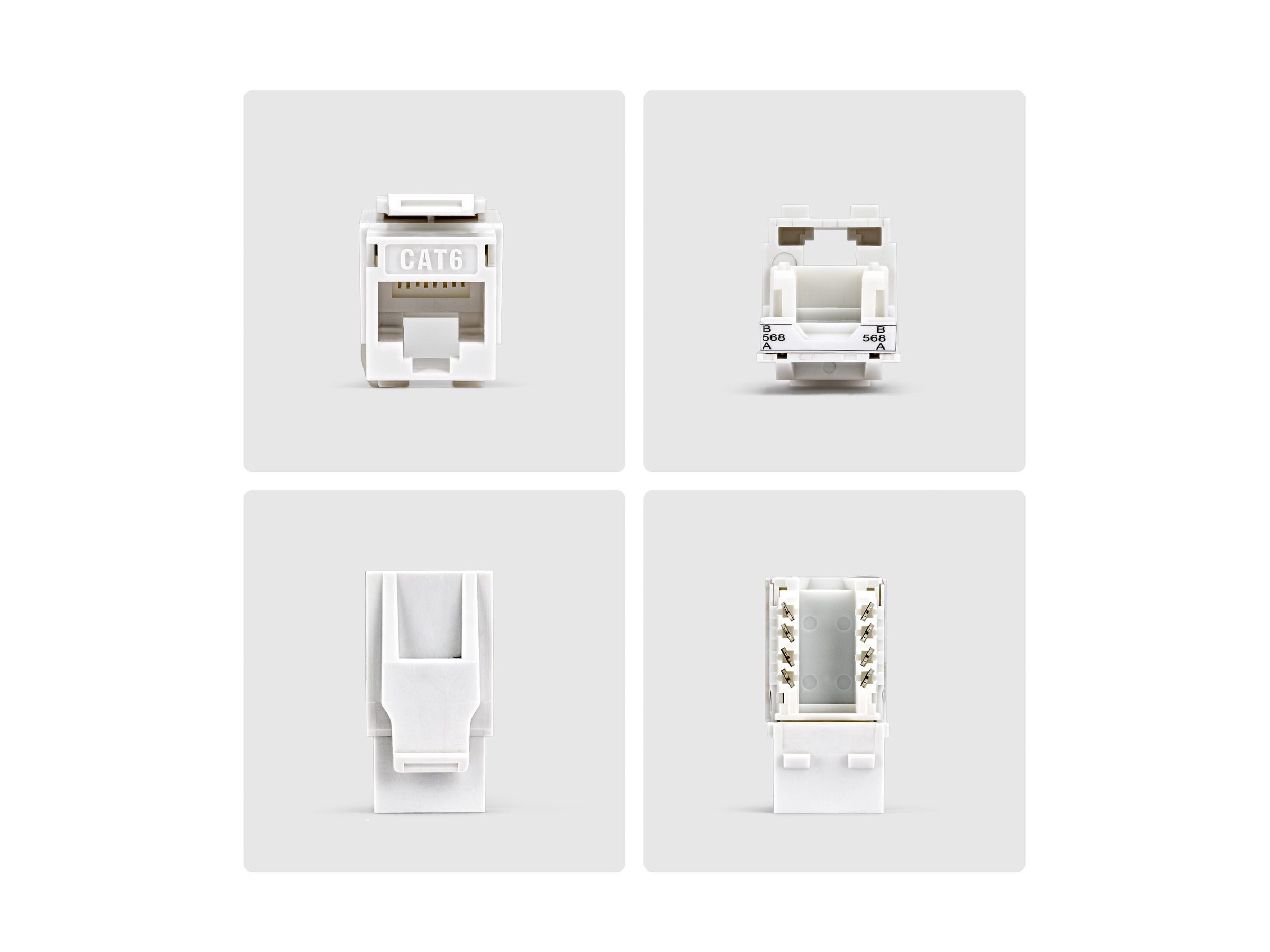 StarTech.com Cat6 Keystone Jack 24-Pack 90-Deg 110 - Netzwerk - CAT 6 - Netzwerk - CAT 6