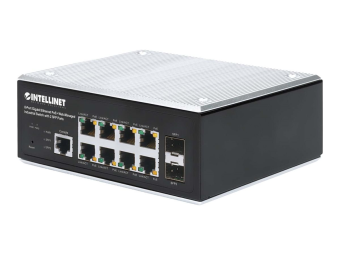 Intellinet Switch - industriell - L2+ - managed - 8 x 101001000 (PoE+)