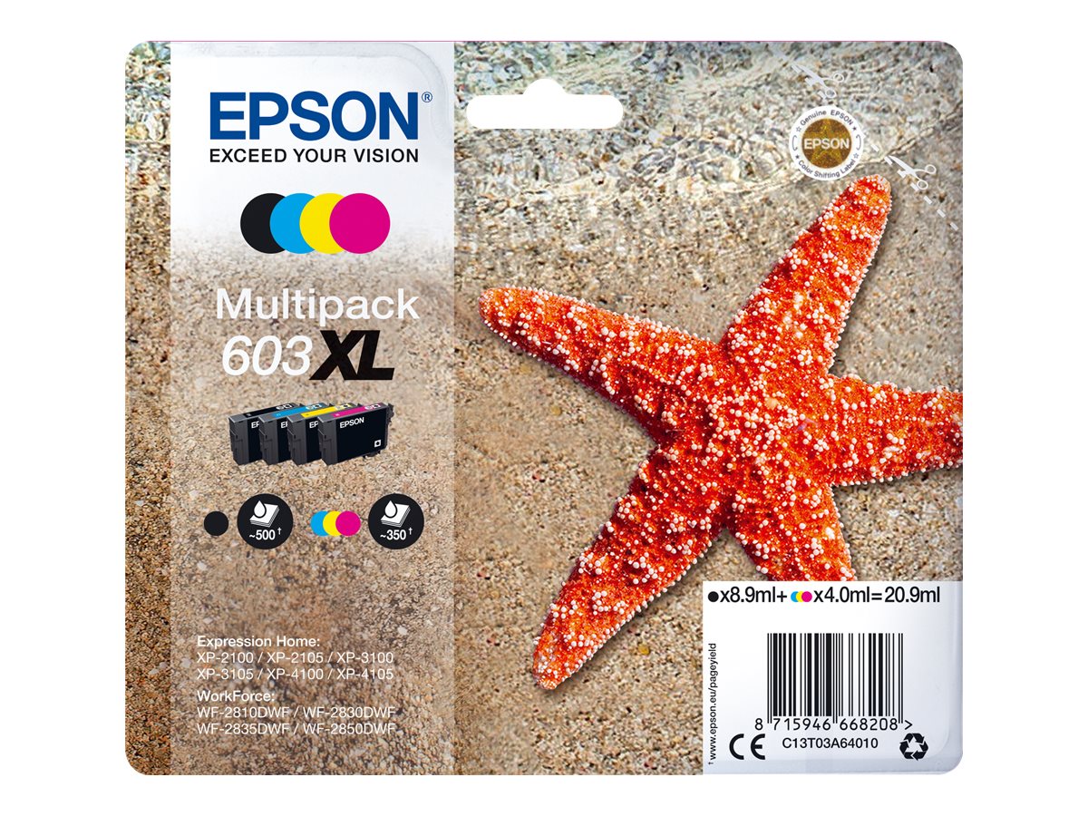 Epson 603XL Multipack - 4er-Pack - XL - Schwarz