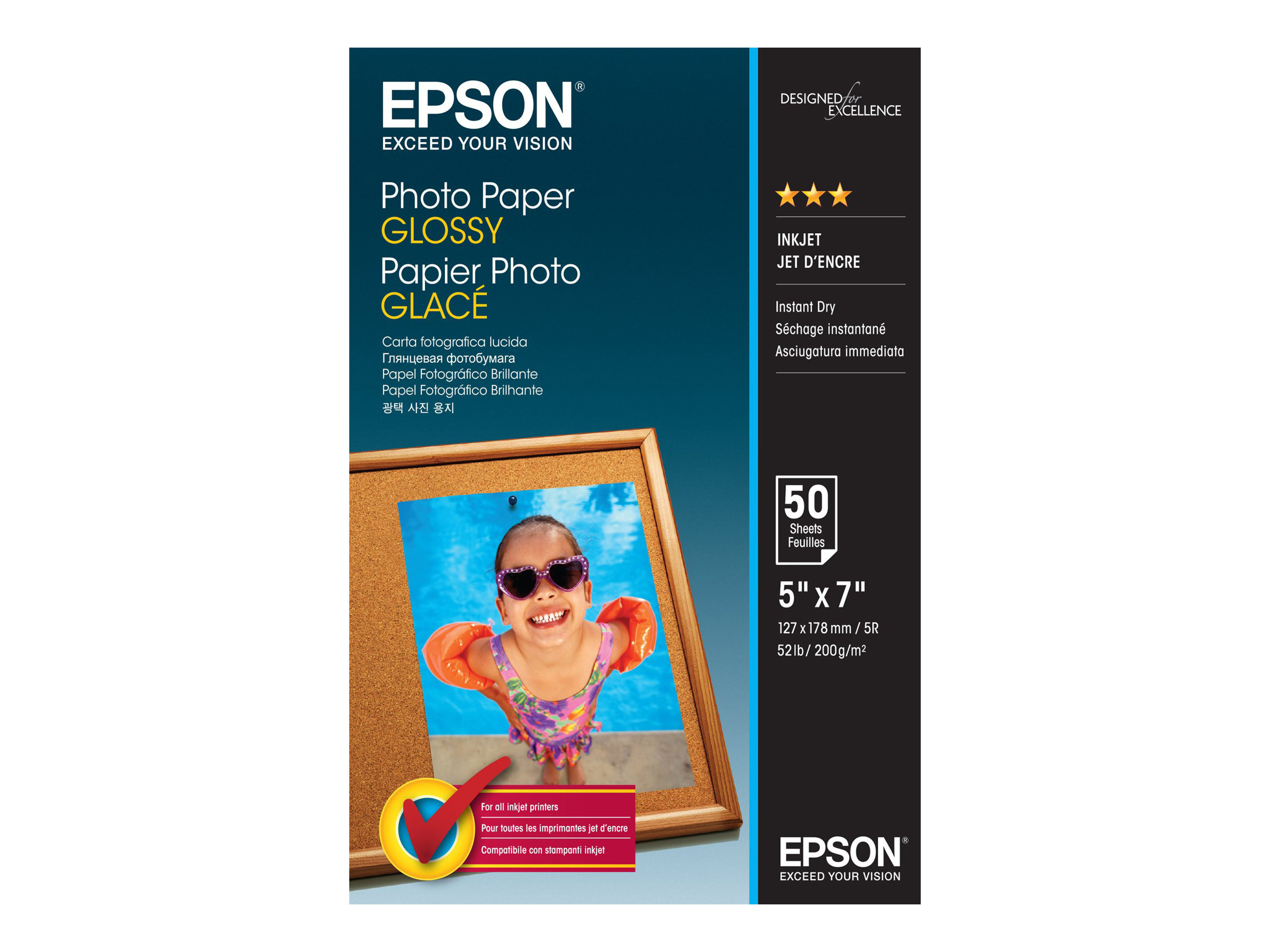 Epson Glänzend - 127 x 178 mm - 200 gm² - 50 Blatt Fotopapier