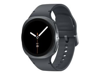 Samsung Galaxy Watch8 - 40 mm - Carbon-Schwarz - intelligente Uhr mit Sportband - Gummi - Graphit - Bandgröße SM - Anzeige 3.4 cm (1.34")