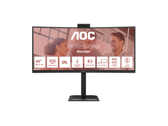 AOC CU34E4CW - LED-Monitor - gebogen - USB - 86.4 cm (34")