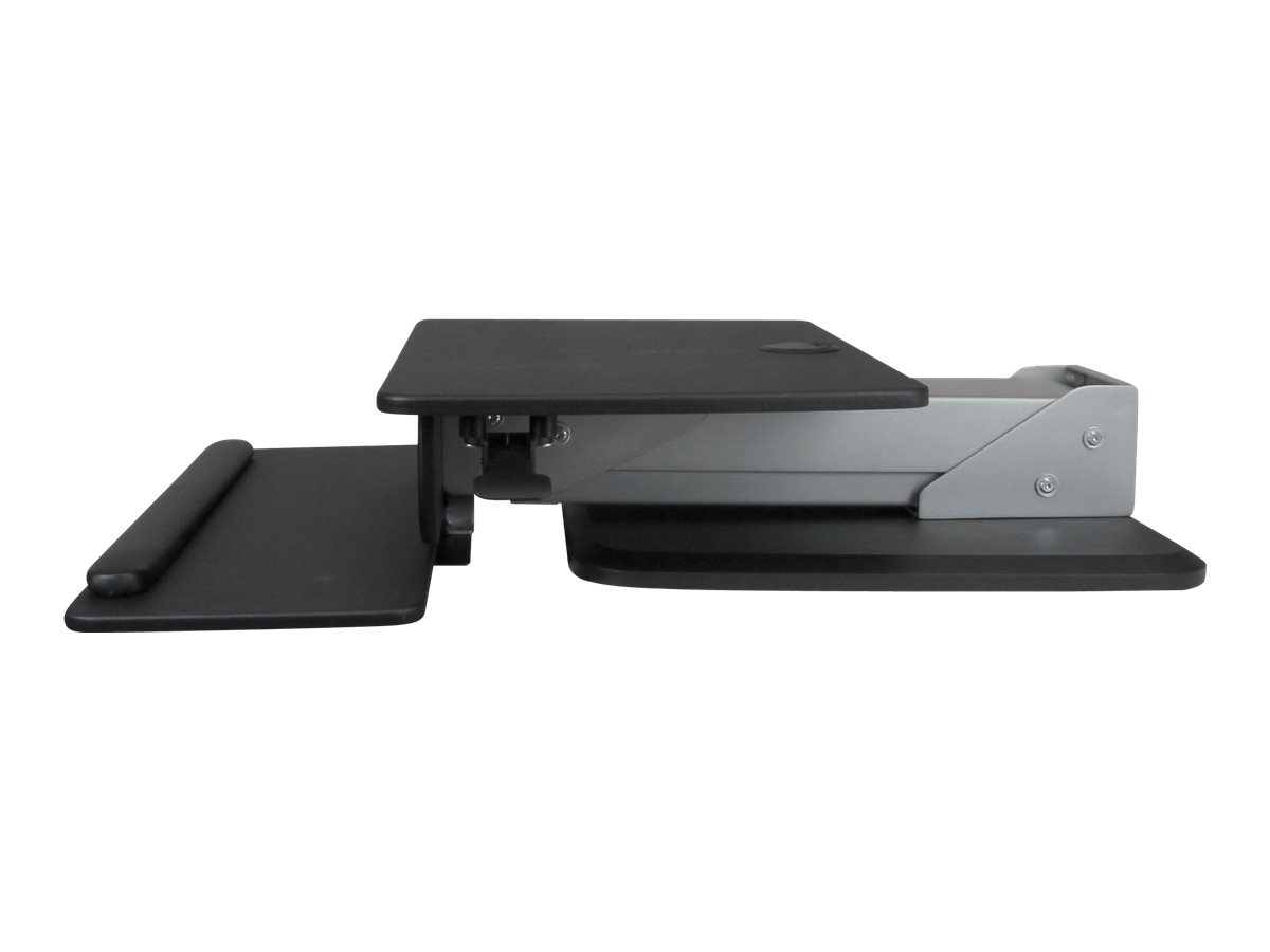 StarTech.com Height Adjustable Standing Desk Converter - Sit Stand Desk with One-finger Adjustment - Ergonomic Desk (ARMSTS)