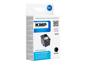 KMP H135 - 3 ml - Schwarz - kompatibel - Tintenpatrone (Alternative zu HP 301, HP CH561EE)