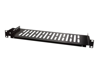 LogiLink Rack - Regal - Schwarz, RAL 9005 - 1U - 48.3 cm (19")
