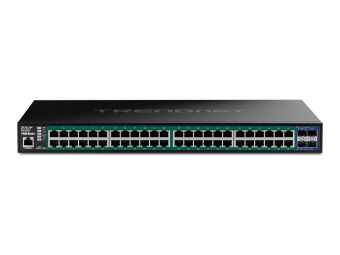 TRENDnet TPE-3524S - Switch - 52 Ports Web - L2+ - Smart - 48 x 101001000 (PoE+)