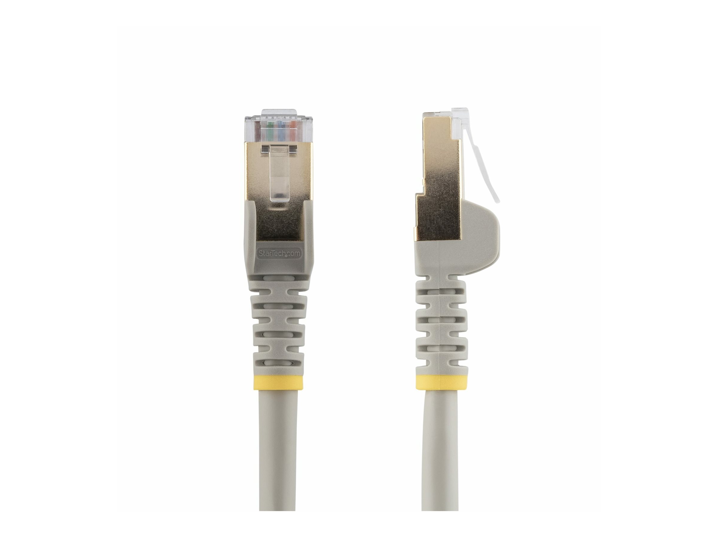 StarTech.com 7.5m CAT6A Ethernet Cable, 10 Gigabit Shielded Snagless RJ45 100W PoE Patch Cord, CAT 6A 10GbE STP Network Cable wStrain Relief, Grey, UL Certified WiringTIA - Category 6A - 26AWG (6ASPAT750CMGR)