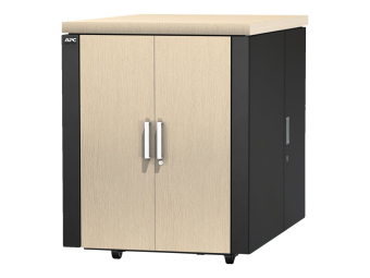 APC NetShelter CX Secure Soundproof Server Room in a Box Enclosure - Shock Packaging - Schrank Netzwerkschrank - mit Stromverteilungseinheit - Grau Oak - 18U - 48.3 cm (19)