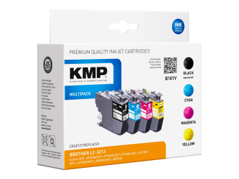 KMP B101V - 4er-Pack - Schwarz, Gelb, Cyan, Magenta - kompatibel - Tintenpatrone (Alternative zu Brother LC3213BK, Brother LC3213C, Brother LC3213M, Brother LC3213Y)