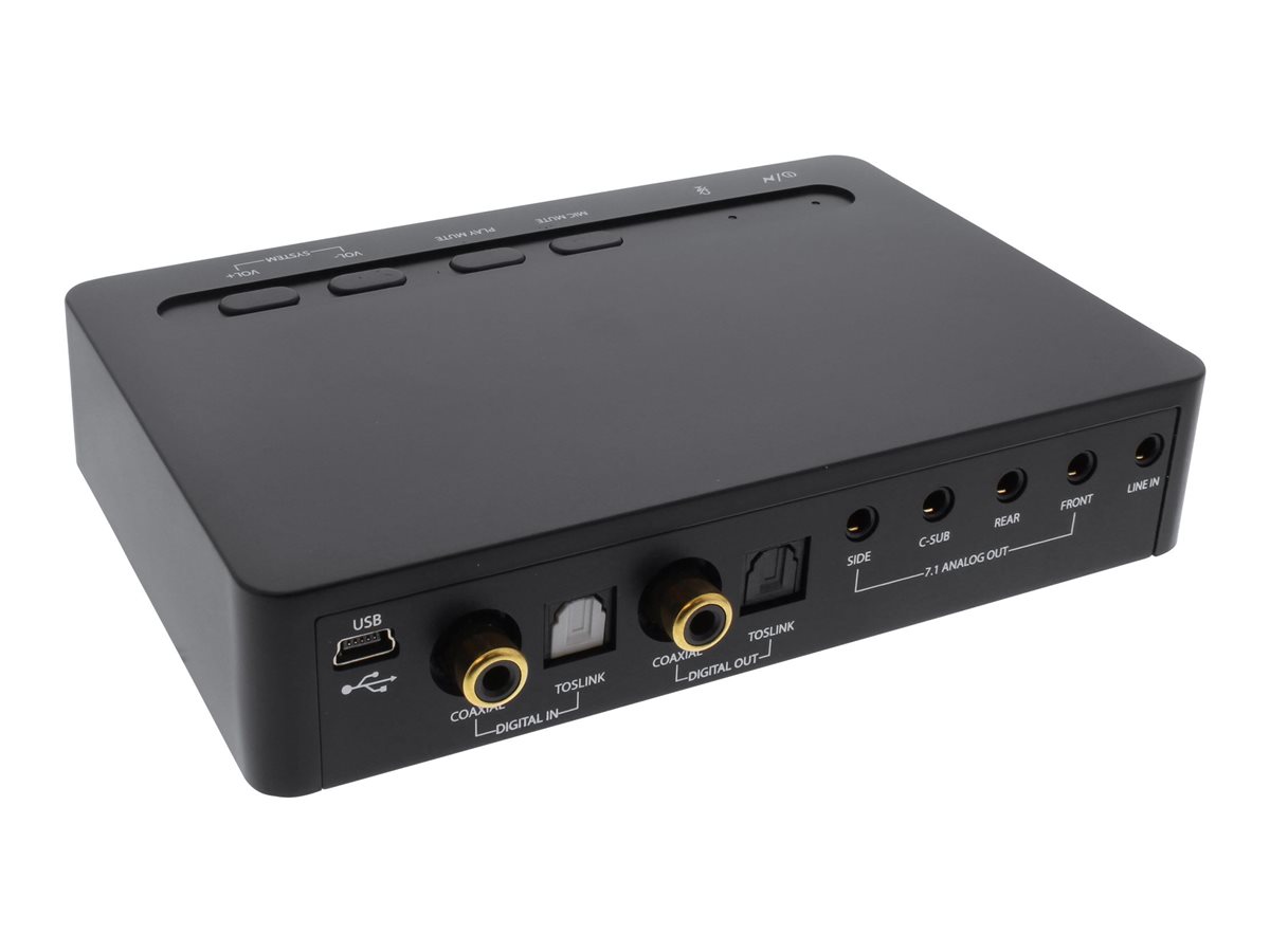 InLine USB 2.0 SoundBox 7.1 - 48KHz  16-bit - mit Toslink Digital IN  OUT