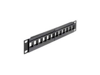 Delock Patch Panel - Schwarz - 1U - 25.4 cm (10")