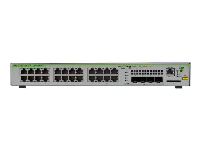 Allied Telesis CentreCOM AT-GS970M28PS - Switch - L3 - managed - 24 x 101001000 (PoE+)