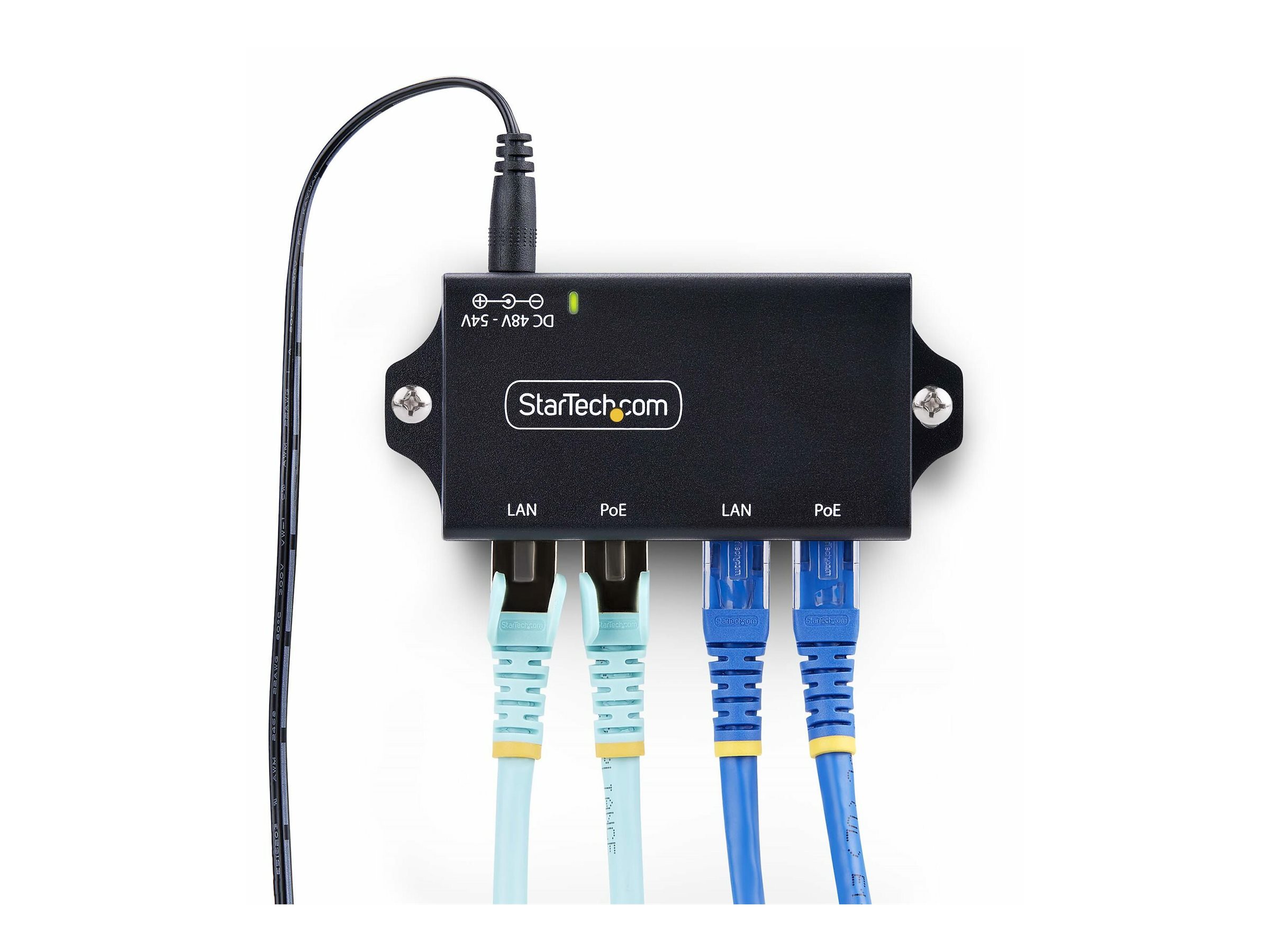 StarTech.com 2-Port Gigabit PoE+ Injector, PoEPoE+ (802.3af802.3at)