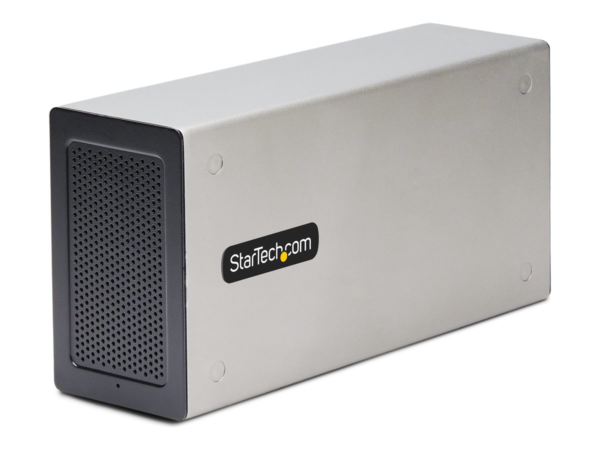 StarTech.com Thunderbolt 3 PCIe Expansion Chassis, Enclosure Box WDual PCI-E Slots, External PCIe Slots for LaptopsDesktopsAll-In-Ones, 8K4K Output Via TB3DP 1.4 Ports - For PCI Express Cards (2TBT3-PCIE-ENCLOSURE)