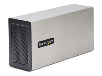 StarTech.com Thunderbolt 3 PCIe Expansion Chassis, Enclosure Box WDual PCI-E Slots, External PCIe Slots for LaptopsDesktopsAll-In-Ones, 8K4K Output Via TB3DP 1.4 Ports - For PCI Express Cards (2TBT3-PCIE-ENCLOSURE)