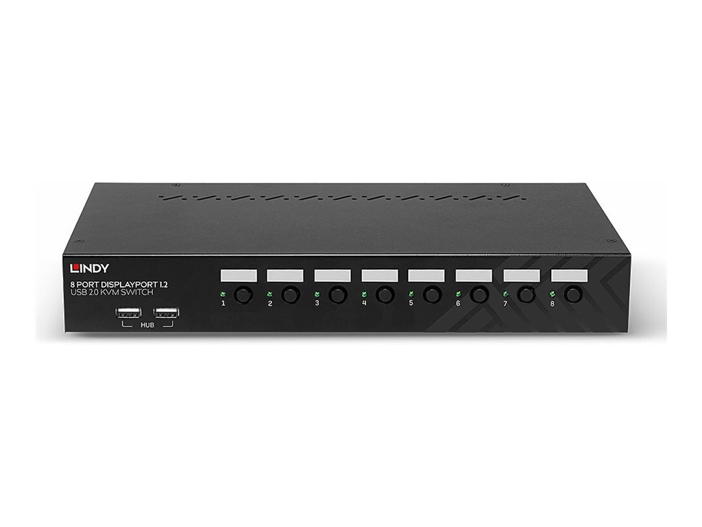Lindy KVM-Audio-Switch - 8 x DisplayPort  Audio  USB