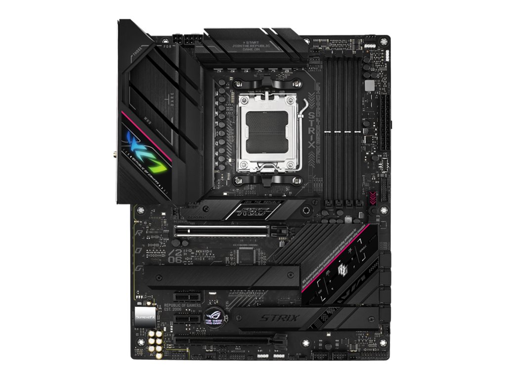 ASUS ROG Strix B650E-F Gaming WiFi - Motherboard - ATX - Socket AM5 - AMD B650 Chipsatz - USB-C 3.2 Gen 2x2 USB-C 3.2 Gen2 USB 3.2 Gen 2 USB 3.2 Gen 1 - 2.5 Gigabit LAN Wi-Fi 6 Bluetooth - Onboard-Grafik (CPU erforderlich)