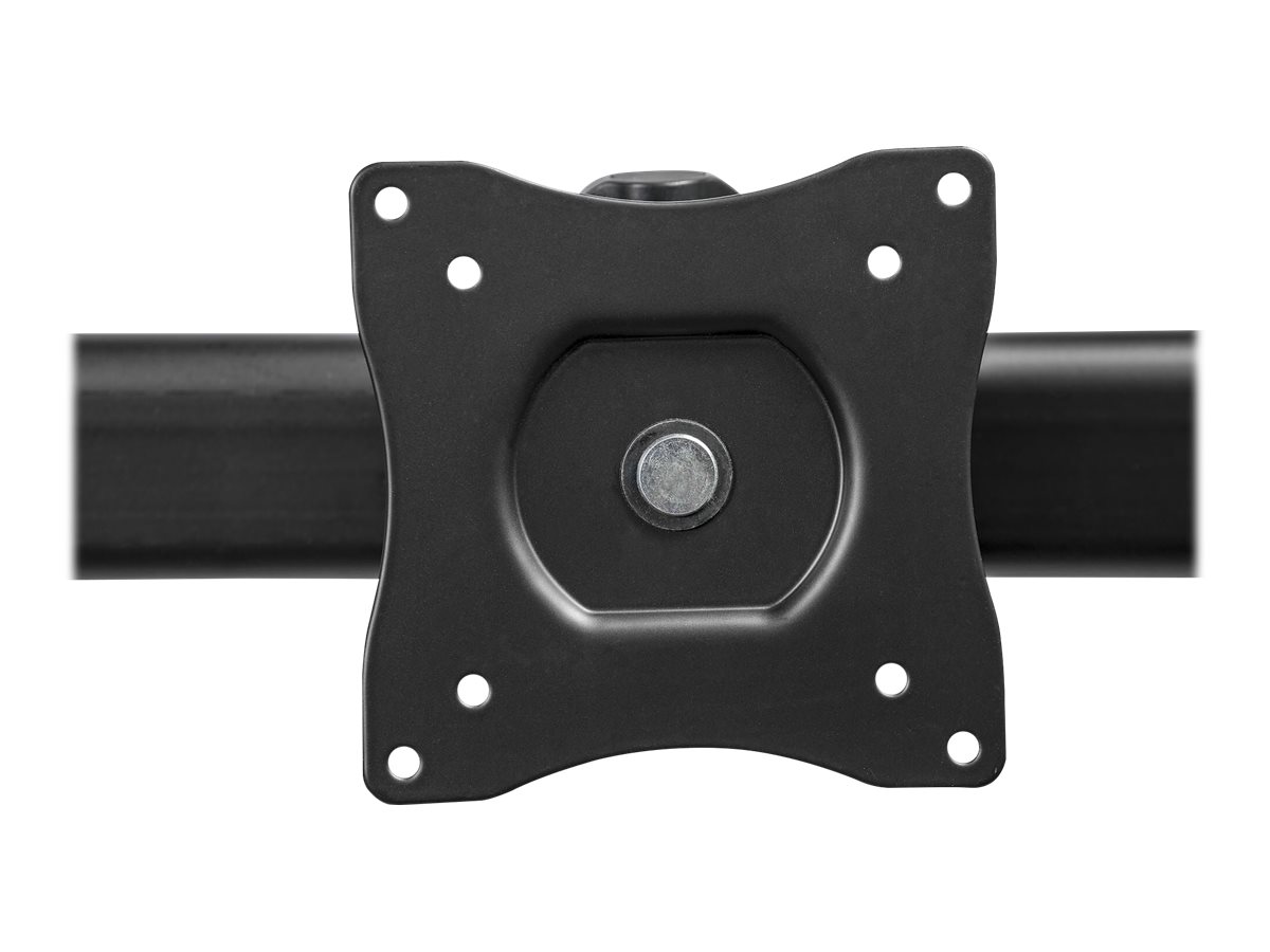 "StarTech.com Dreifach Monitorhalterung - Schwenkbar - Stahl und Aluminium - für VESA Monitore bis zu 27 Zoll - 3fach Monitorarm - Aufstellung (Abschlusskappen, Stange, Bodenplatte, Querstange, Unterlegscheiben, Schrauben, Manschette, 2 Monitorarme, VESA-