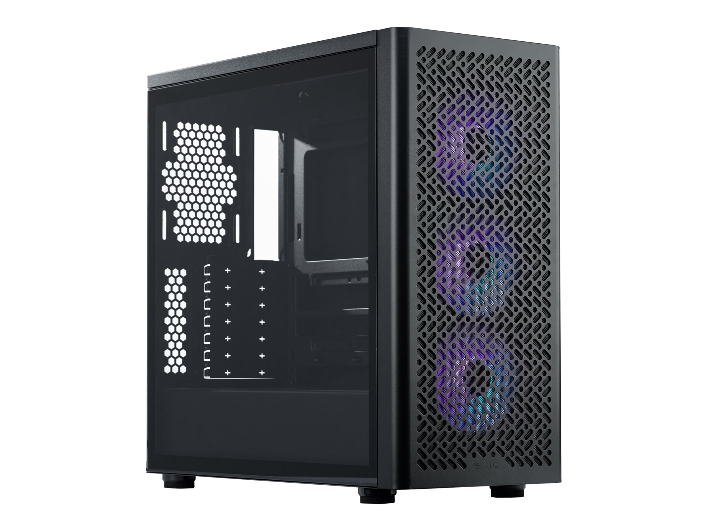 Cooler Master Elite 502 - Mid tower - E-ATX - Seitenteil mit Fenster (gehärtetes Glas)
