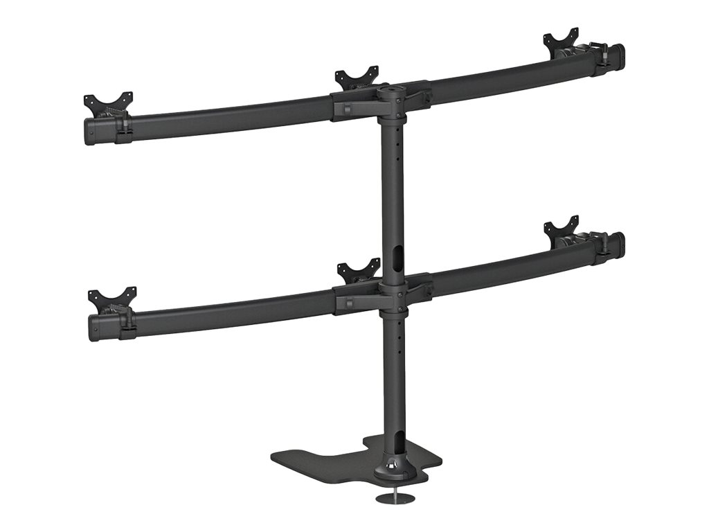 Neomounts FPMA-D700DD6 - Aufstellung - für 6 LCD-Displays - Schwarz - Bildschirmgröße 25.4-68.6 cm (10"-27")