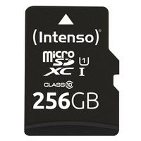 Intenso microSD 256GB UHS-I Perf CL10| Performance - 256 GB - MicroSD - Klasse 10 - UHS-I - 90 MBs - Class 1 (U1)