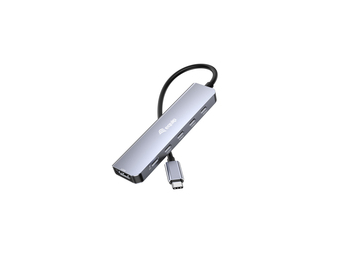 Equip Adapter Usb-C->Hdmi3xUSB-CUsb PD 4K60Hz Alu. - Adapter - DigitalDaten