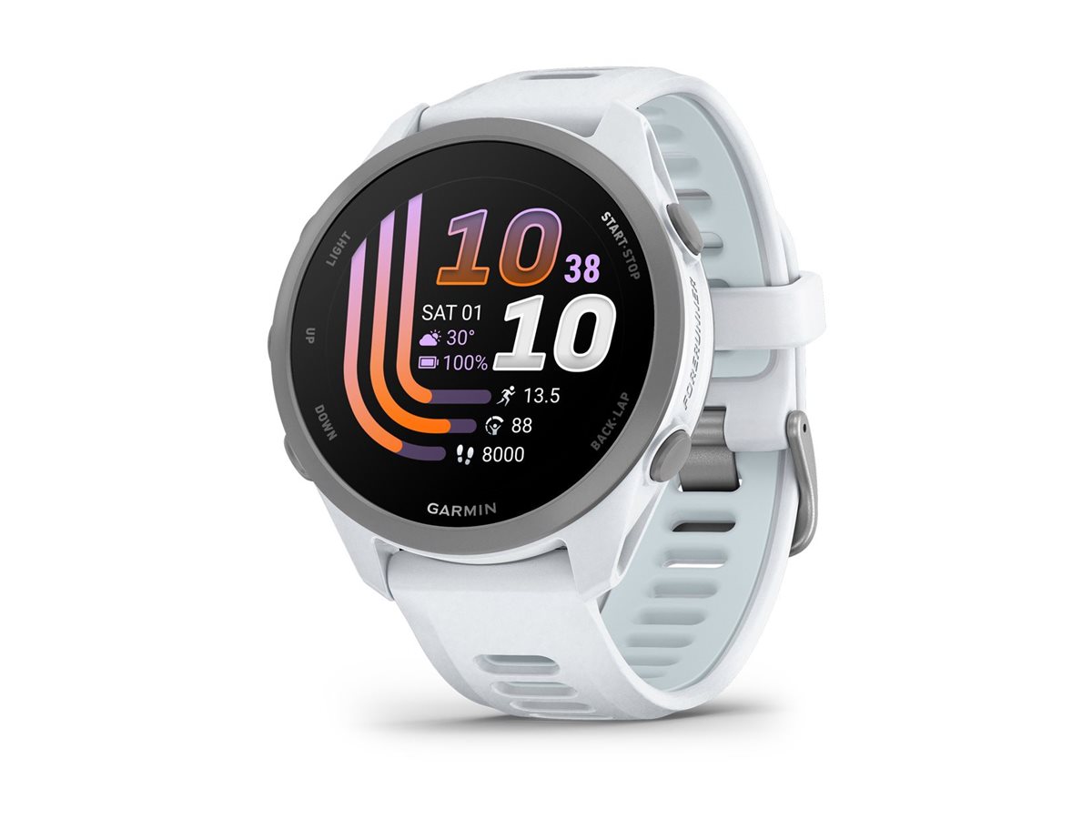 Garmin Forerunner 170 - Whitestone - Sportuhr mit Band - Silikon - whitestonecloud blue - Anzeige 3.04 cm (1.2")