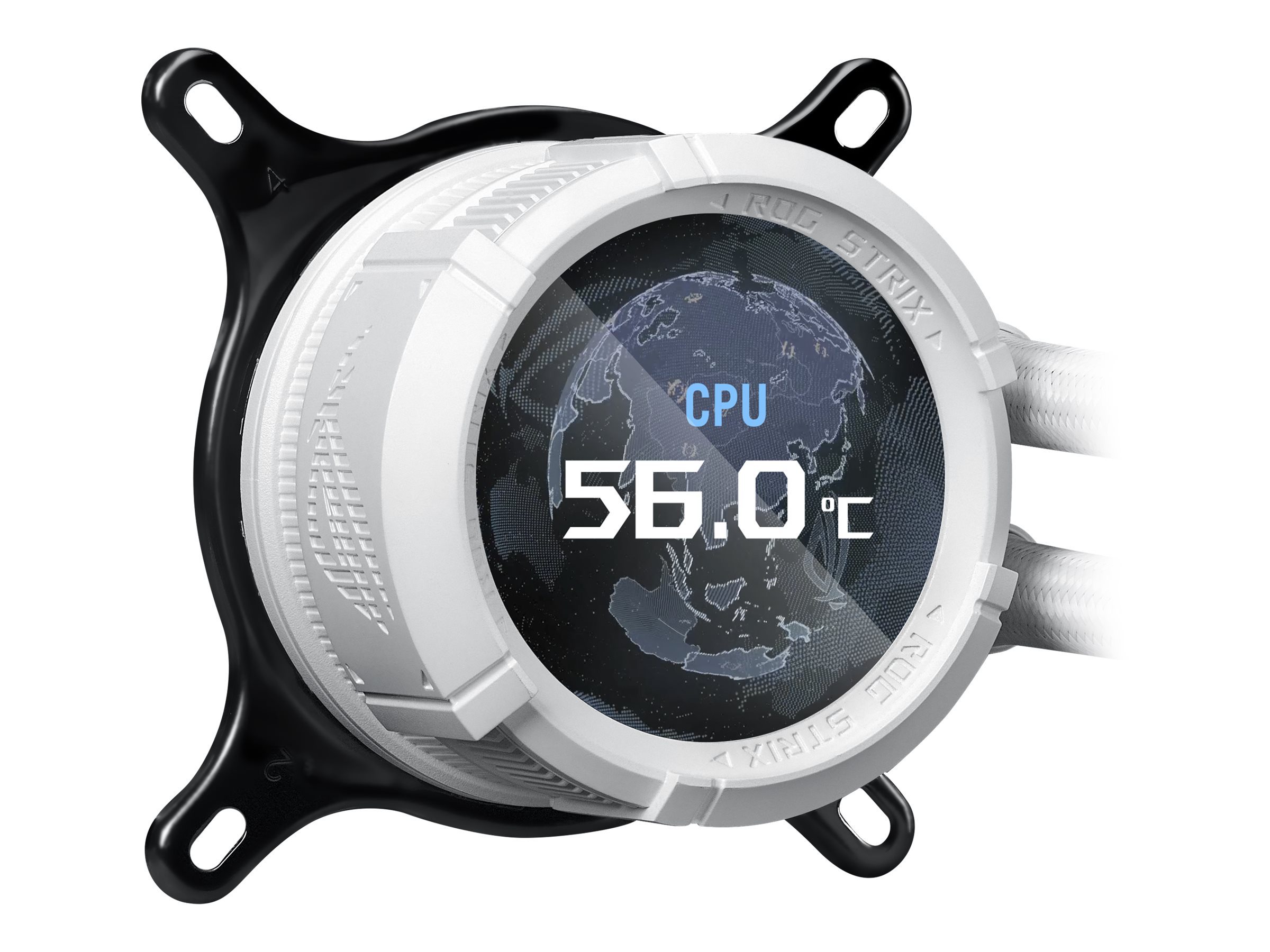 ASUS ROG STRIX LC III 360 ARGB LCD - White Edition - Prozessor-Flüssigkeitskühlsystem - (für AM4, LGA1200, LGA1700, AM5, LGA115x Socket)