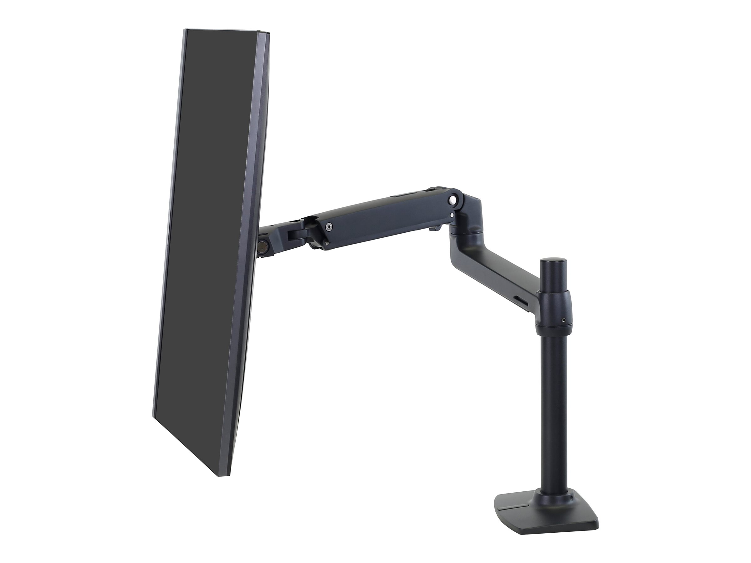 Ergotron Befestigungskit (Gelenkarm, hohe Säule, 2-teilige Tischklemme) - für Monitor - Aluminium - mattschwarz - Bildschirmgröße bis zu 86,4 cm (bis zu 34 Zoll)