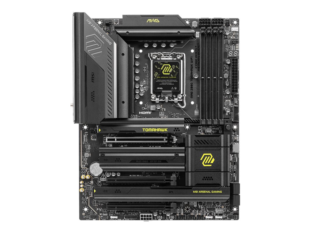 MSI MAG Z890 TOMAHAWK WIFI - Motherboard - ATX - LGA1851-Sockel - Z890 Chipsatz - USB 3.2 Gen 1, USB 3.2 Gen 2, USB-C 3.2 Gen2, USB4, USB-C 3.2 Gen 2x2 - 5 Gigabit Ethernet, Wi-Fi 7, Bluetooth - Onboard-Grafik (CPU erforderlich)