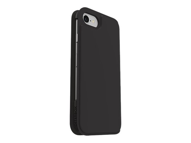 OtterBox Strada Series - Flip-Hülle für Mobiltelefon - Polyurethan, Polycarbonat, Kunstfaser - Schwarz - für Apple iPhone 6, 6s, 7, 8, SE (2. Generation)
