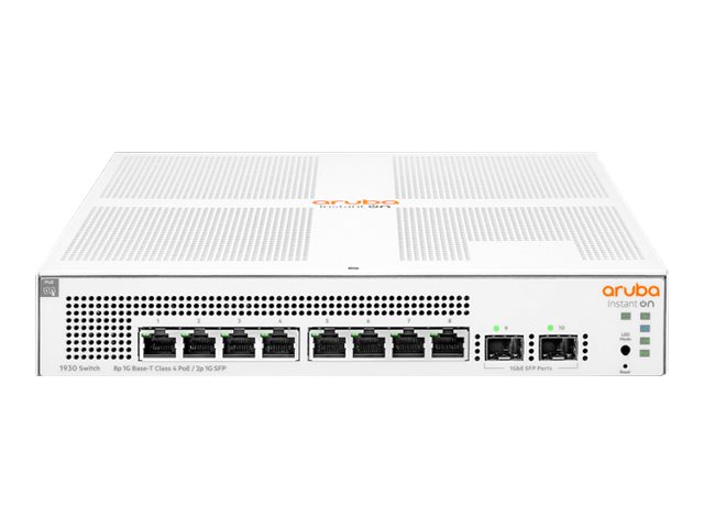HPE Networking Instant On 1930 8G Class4 PoE 2SFP 124W Switch - Switch - L2+ - managed - 8 x 101001000 (PoE+)