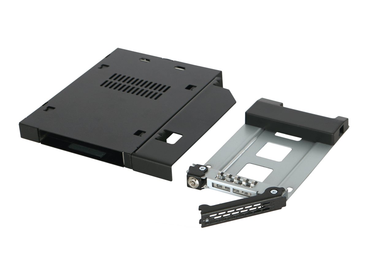 Icy Dock ToughArmor MB411SKO-B - Laufwerksschachtadapter - 5,25" Slim Line auf 2,5" (13,3 cm Slim Line auf 6,4 cm)