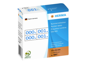 HERMA Dekorationskleber - 1 x 2.2 cm - Blau - Dauerhaft - Papier (Packung mit 2)