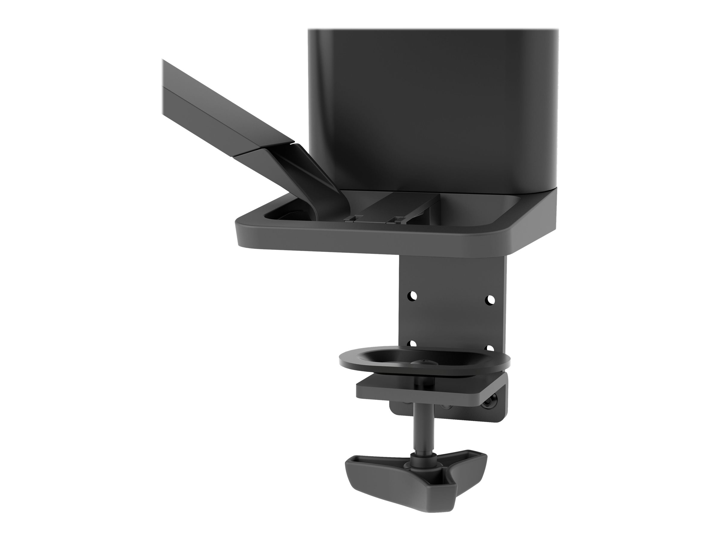 Ergotron TRACE - Befestigungskit (Pivot, Basis, VESA-Abstandshalter, Hubsäule, Verlängerungsarm, 2-teilige Tischklemme) - Konstante Krafttechnologie - für LCD-Display - mattschwarz - Bildschirmgröße 54.6-96.5 cm (21.5-38")