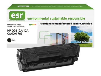 ESR Schwarz - kompatibel - Karton - Tonerpatrone (Alternative zu: HP Q2612A)
